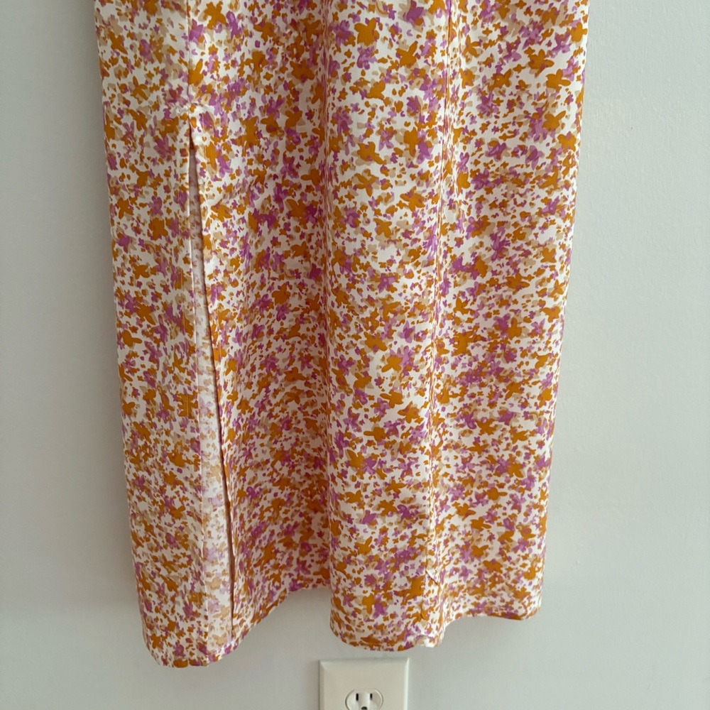 Japan Chic Floral Midi Dress with Ruffle Straps - Picture 4 of 12